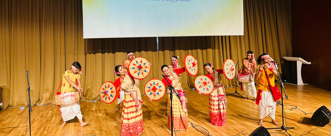 Bihu Folk Dance from Indian State of Assam performed at Bahcesehir University, Istanbul