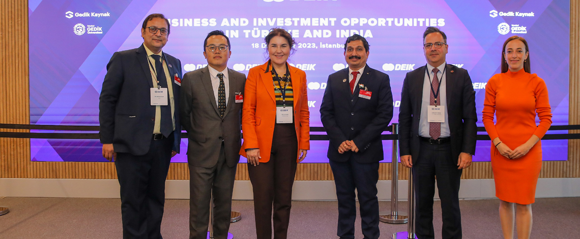India-Türkiye Business Council convened at DEIK Headquarters on December 18, 2023. A delegation of industrialists from Federation of Indian Chambers of Commerce and Industry visited Istanbul.