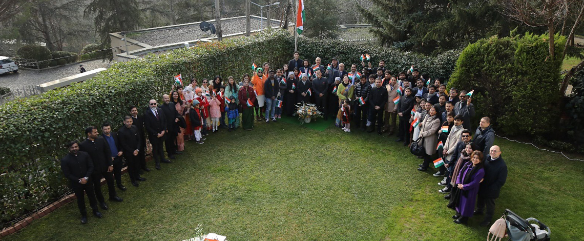 75th Republic Day was celebrated with the Indian Community in Istanbul.